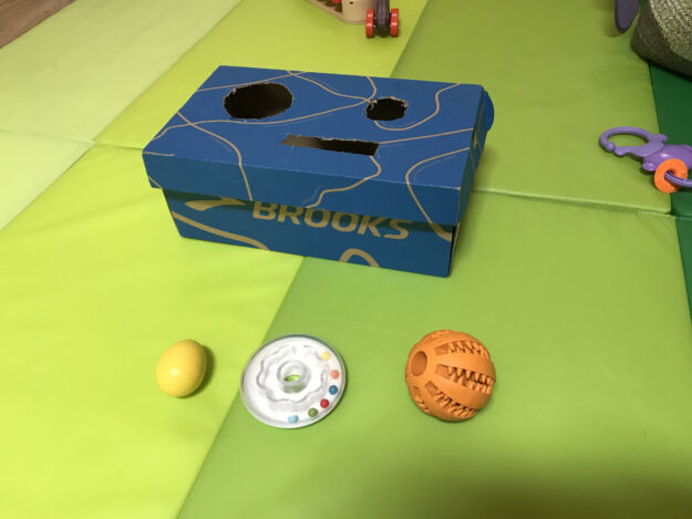 juguete con caja de zapatos